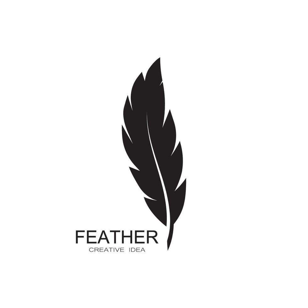 Feather logo vector template