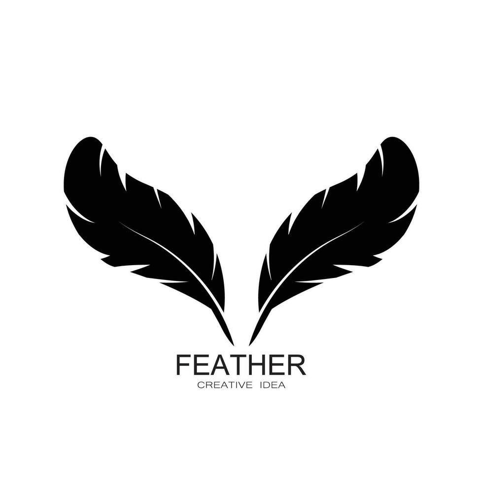 Feather logo vector template