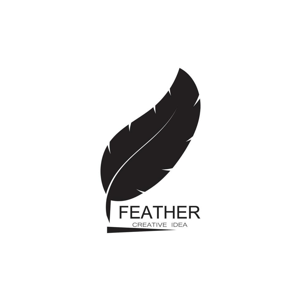 Feather logo vector template