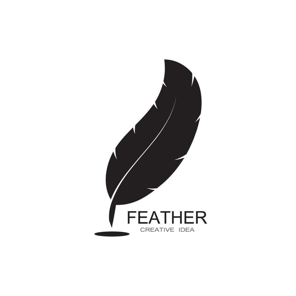 Feather logo vector template