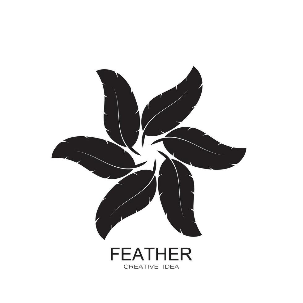 Feather logo vector template