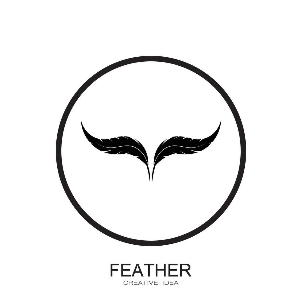 Feather logo vector template