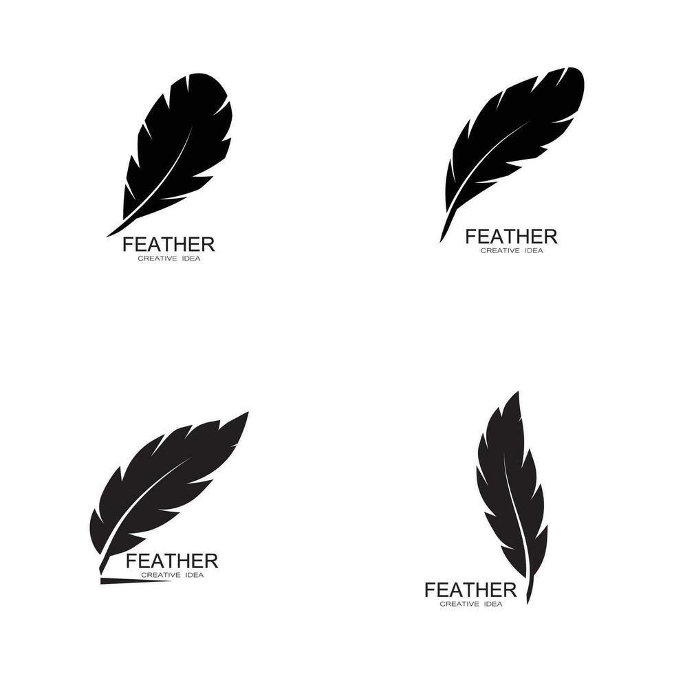 Feather logo vector template