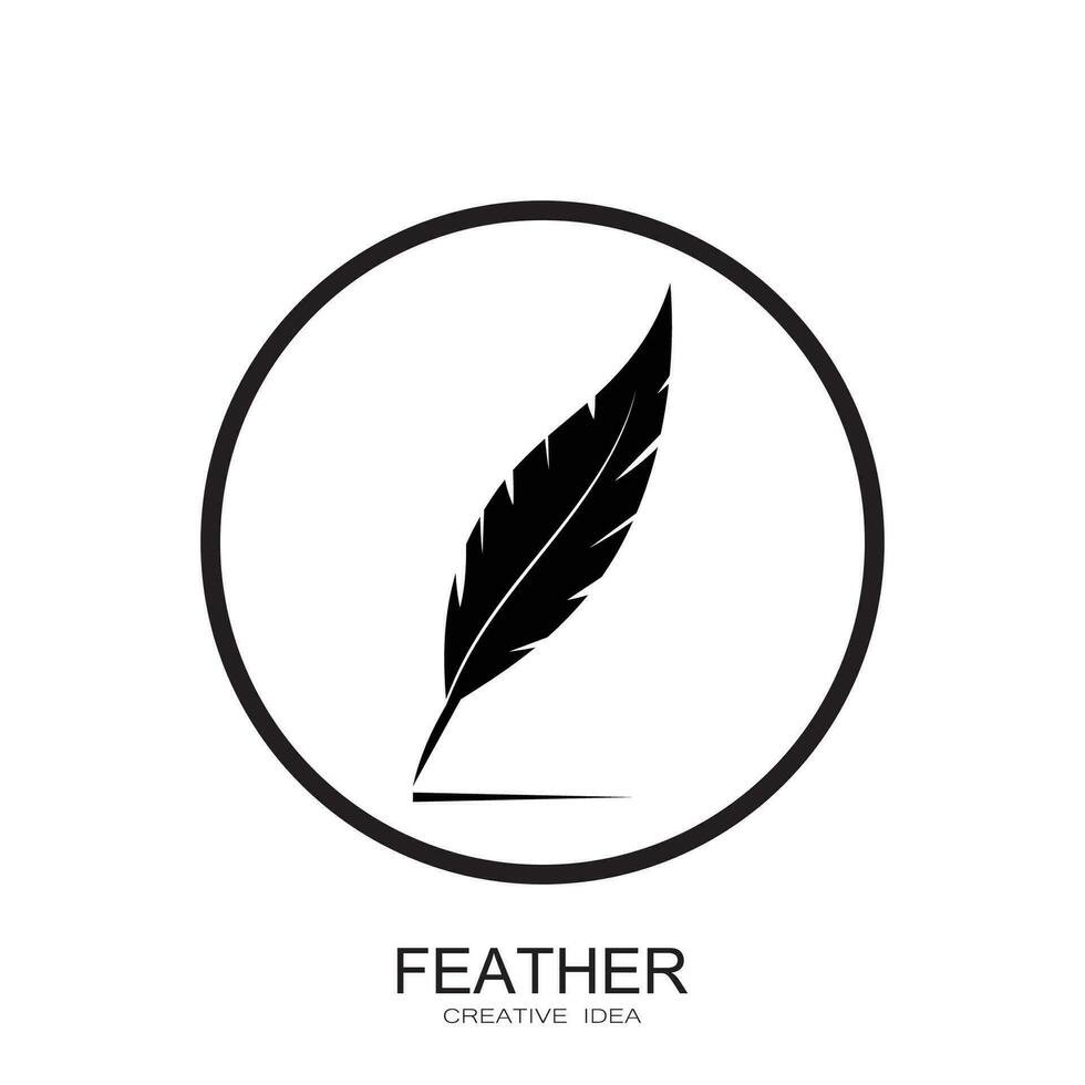 Feather logo vector template