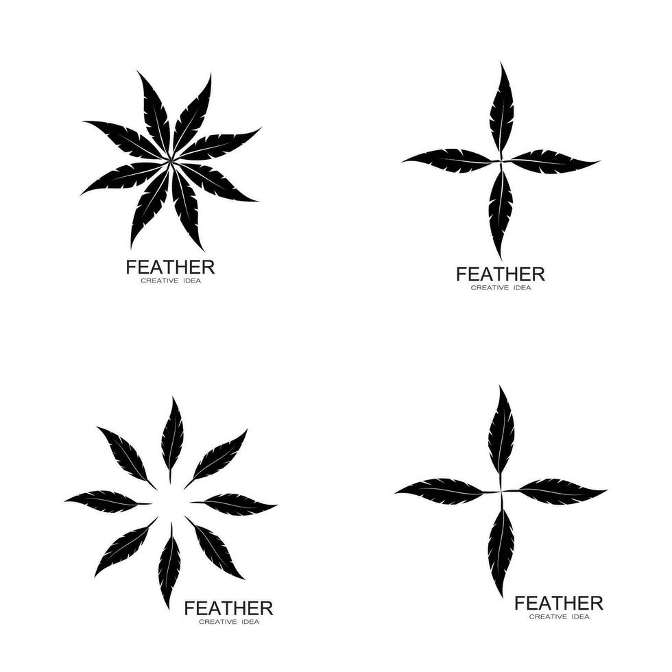 Feather logo vector template