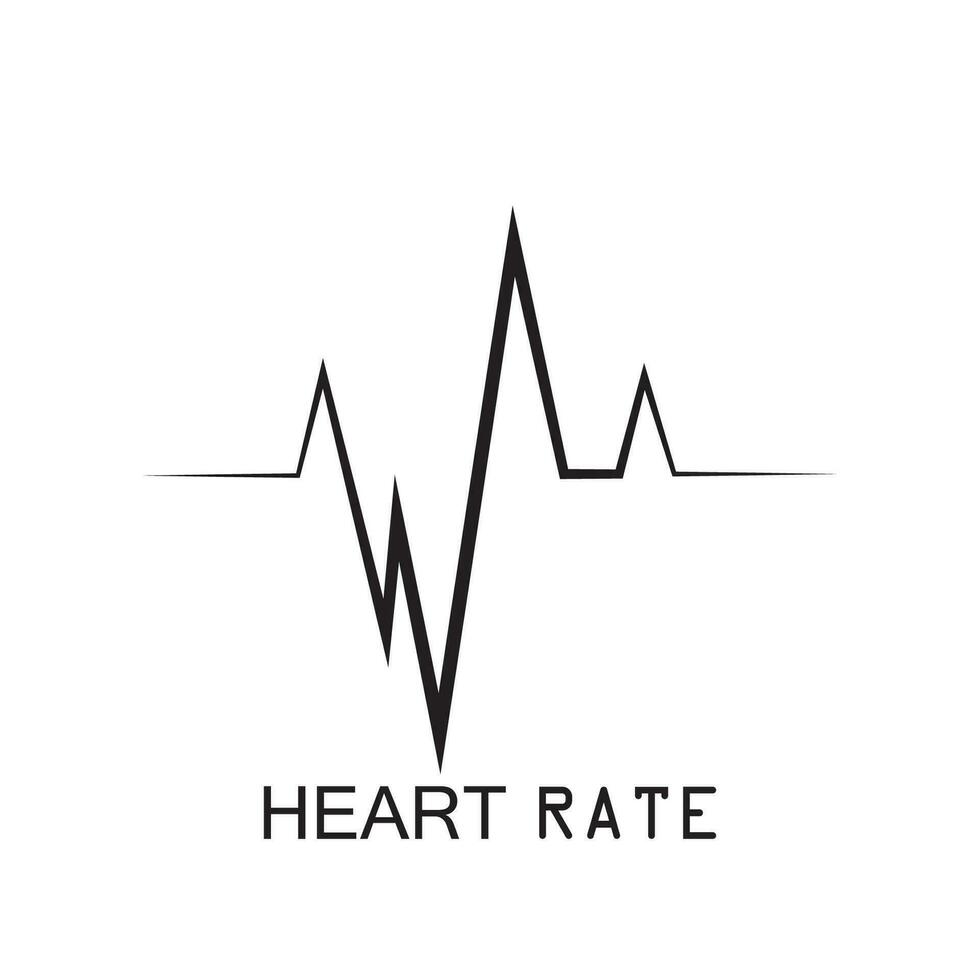 Hearbeat Pulse Icon Vector Illustration Logo Template