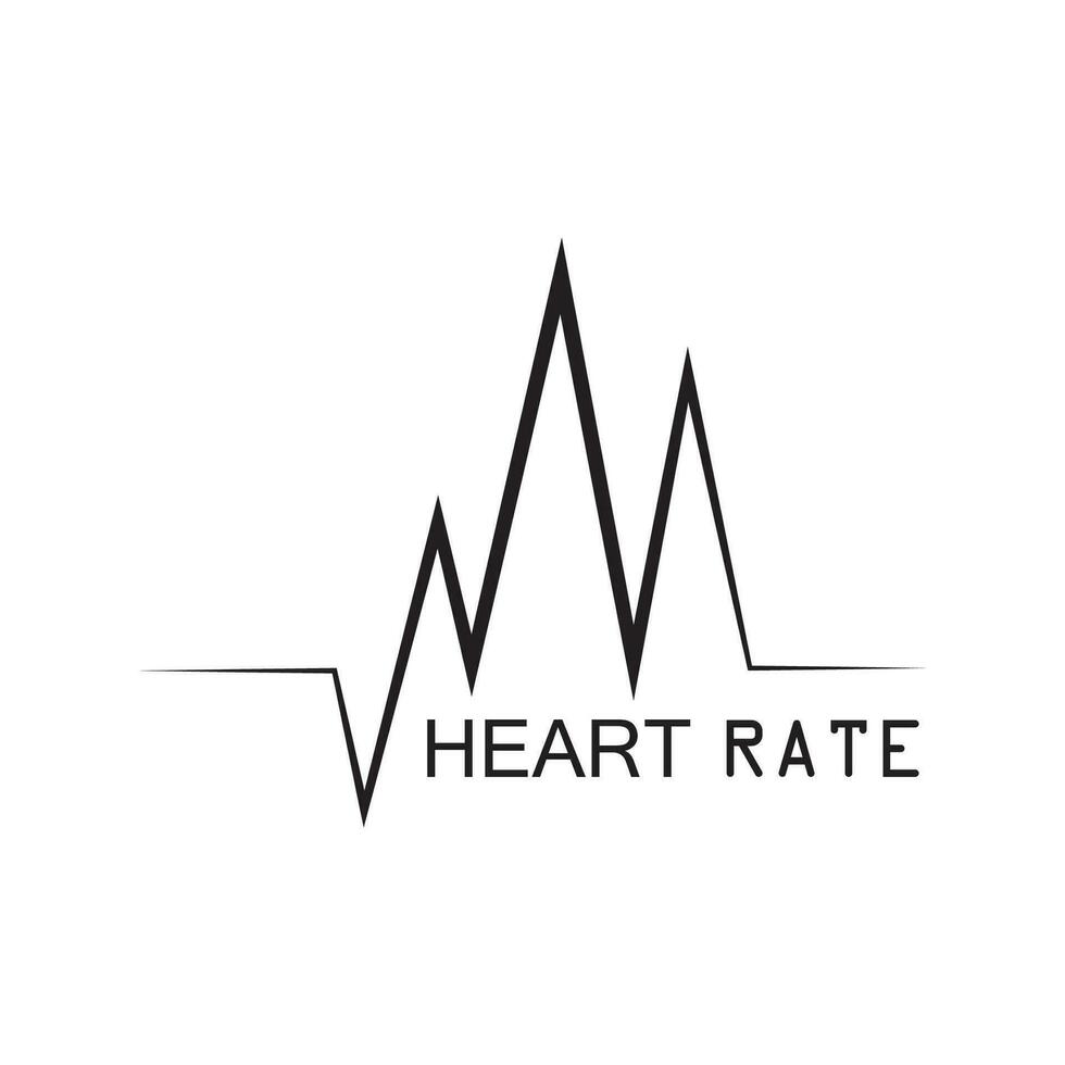 Hearbeat Pulse Icon Vector Illustration Logo Template