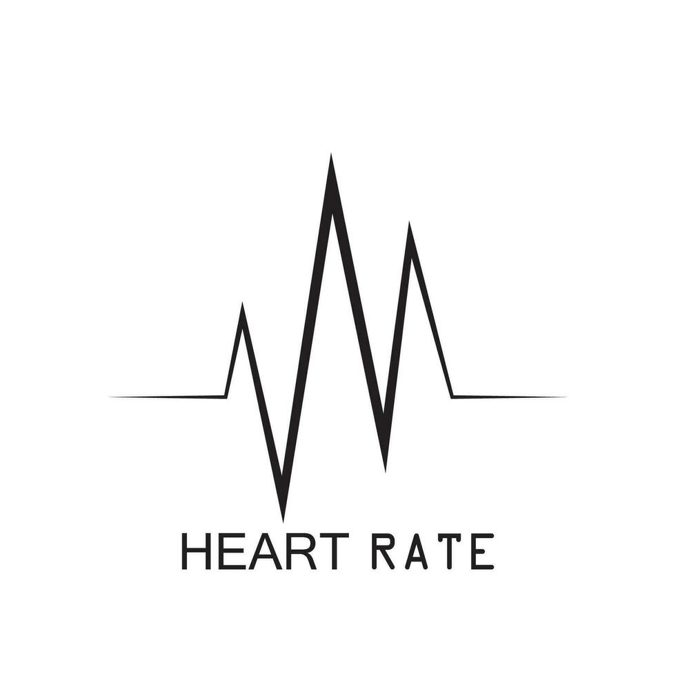 Hearbeat Pulse Icon Vector Illustration Logo Template