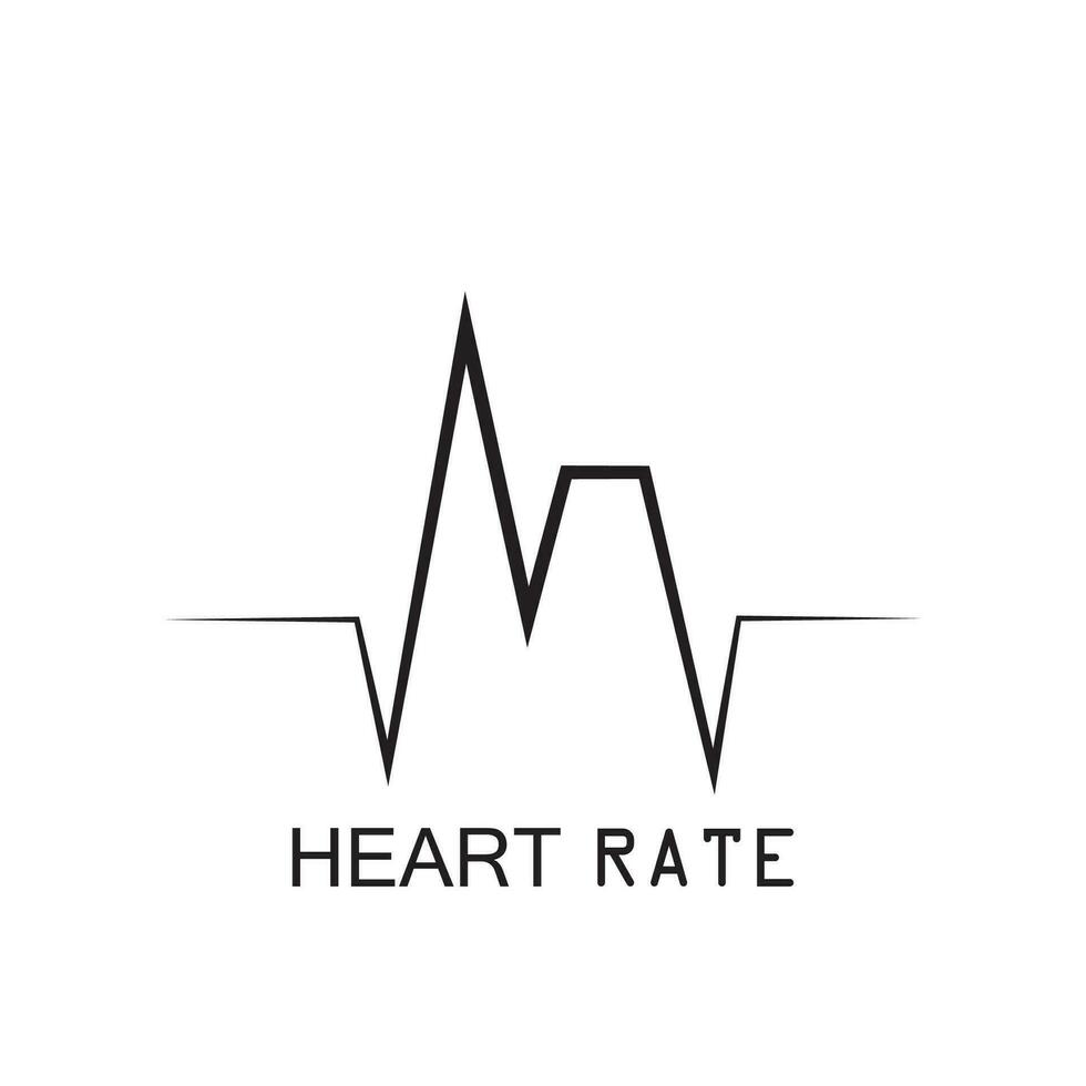 Hearbeat Pulse Icon Vector Illustration Logo Template