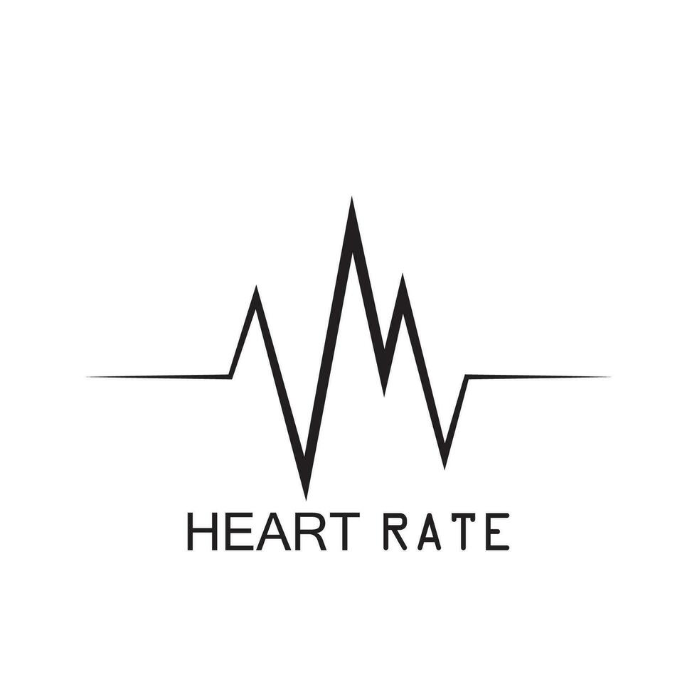 Hearbeat Pulse Icon Vector Illustration Logo Template