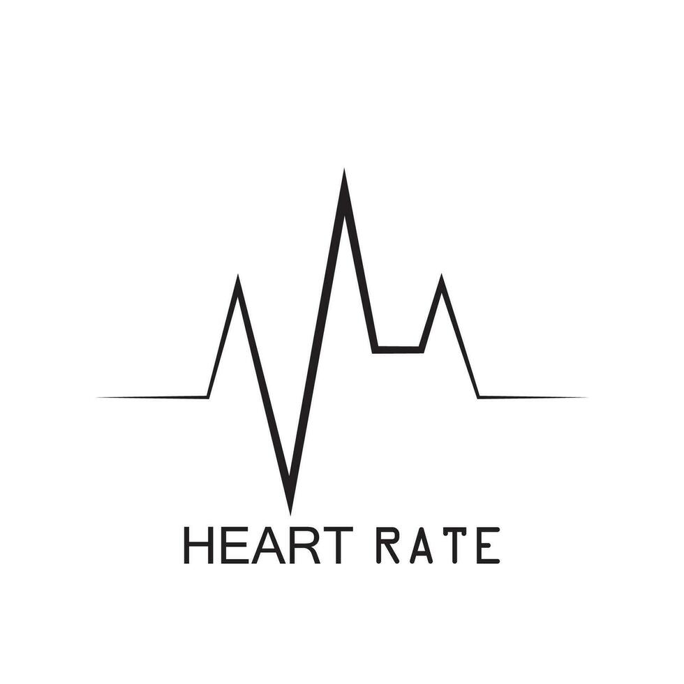 Hearbeat Pulse Icon Vector Illustration Logo Template