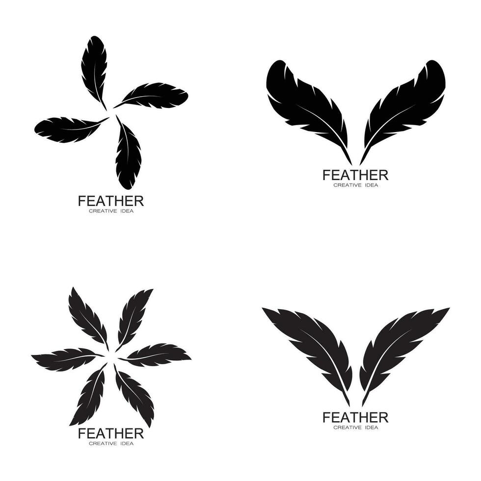 Feather logo vector template