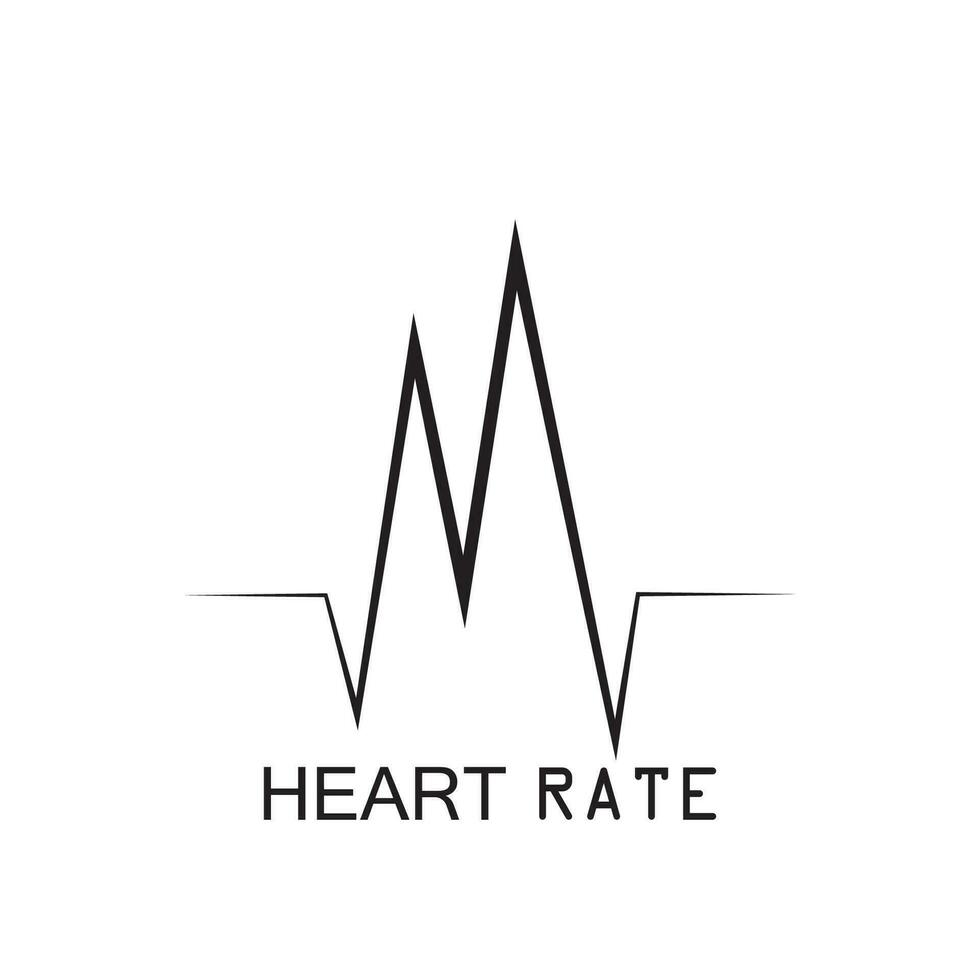 Hearbeat Pulse Icon Vector Illustration Logo Template