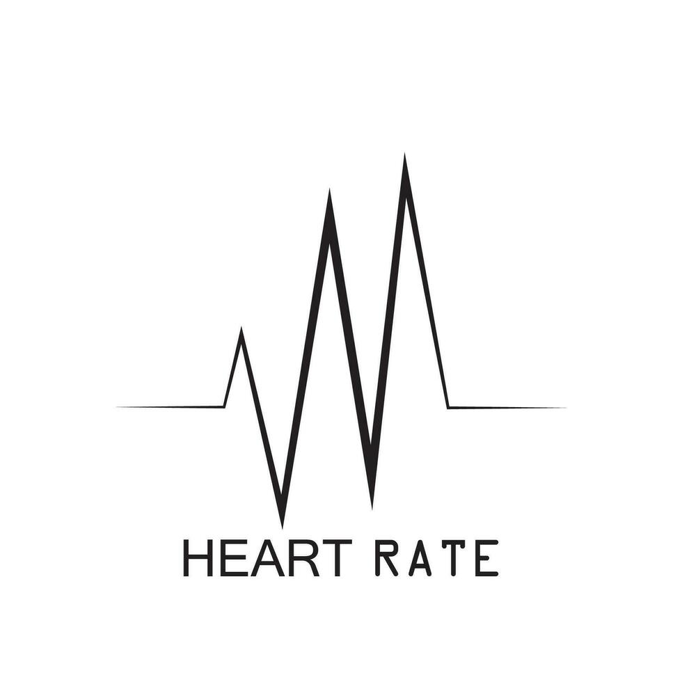 Hearbeat Pulse Icon Vector Illustration Logo Template