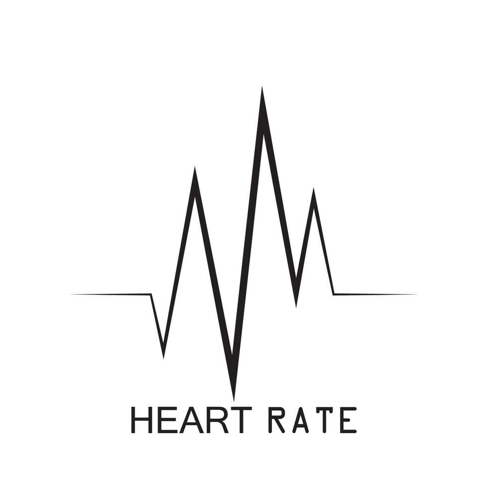 Hearbeat Pulse Icon Vector Illustration Logo Template