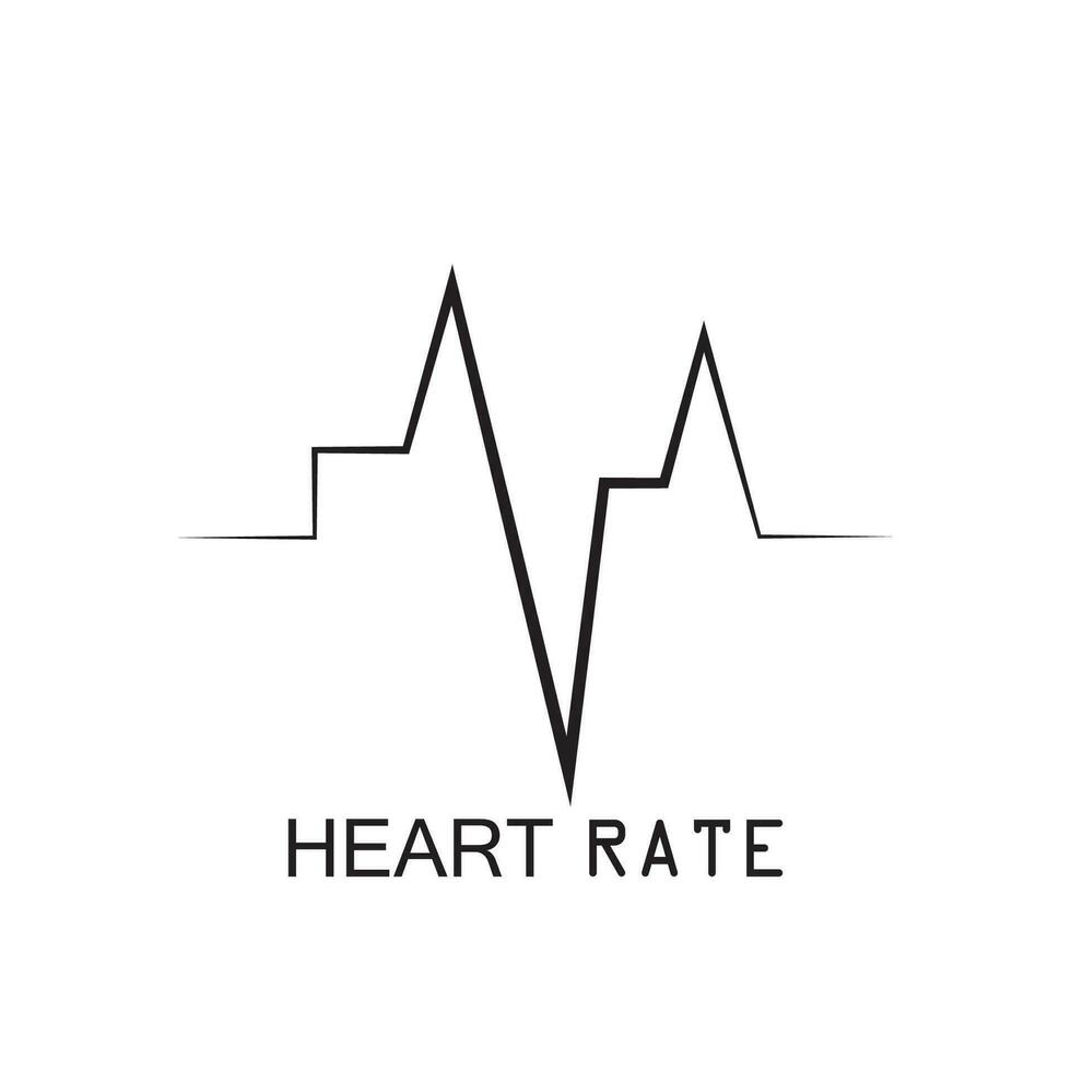 Hearbeat Pulse Icon Vector Illustration Logo Template