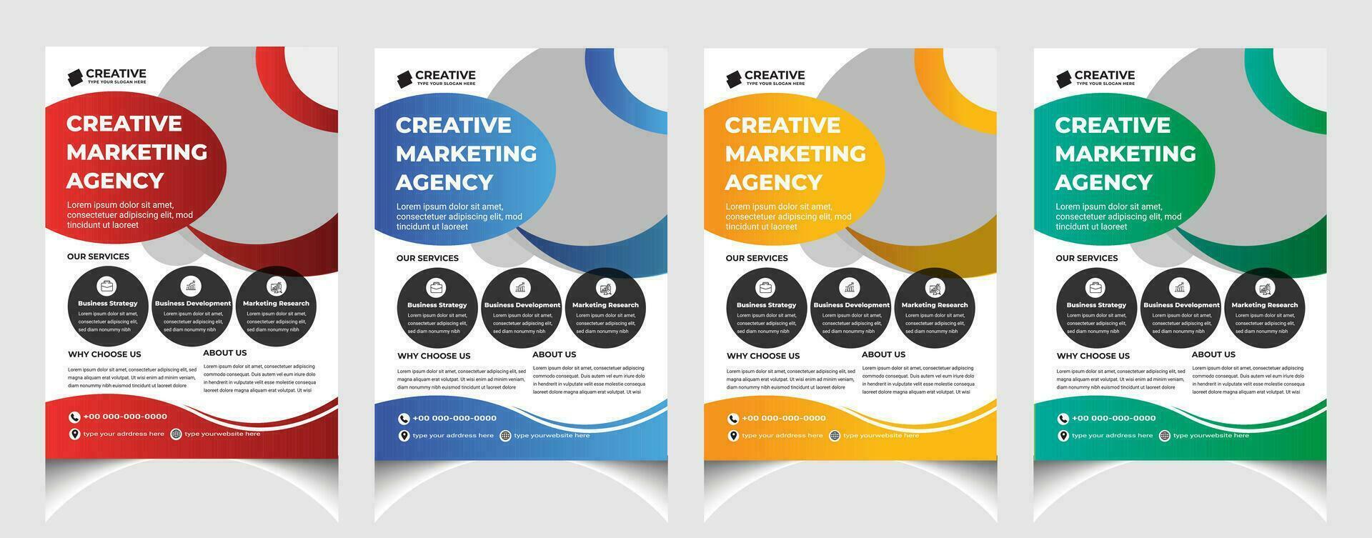 Business marketing flyer or corporate flyer template design. vector