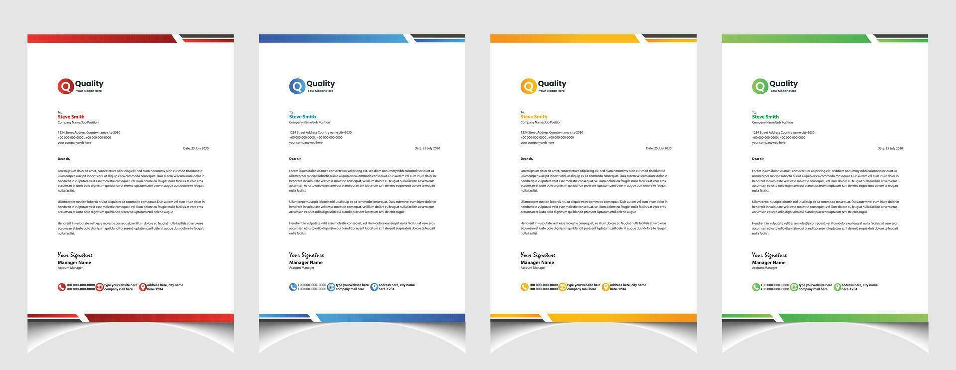 Creative corporate business letterhead template design with a4 size. Minimalist professional letterhead layout. vector