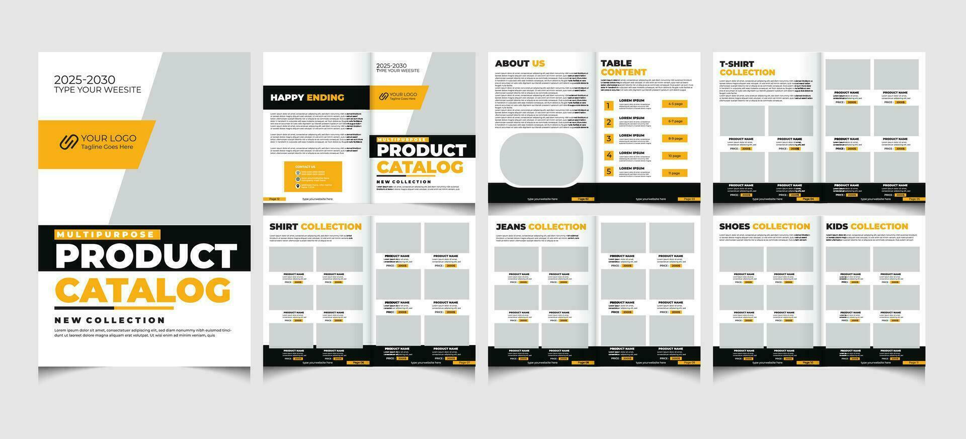 Product catalog and catalogue template design.catalogue design. vector