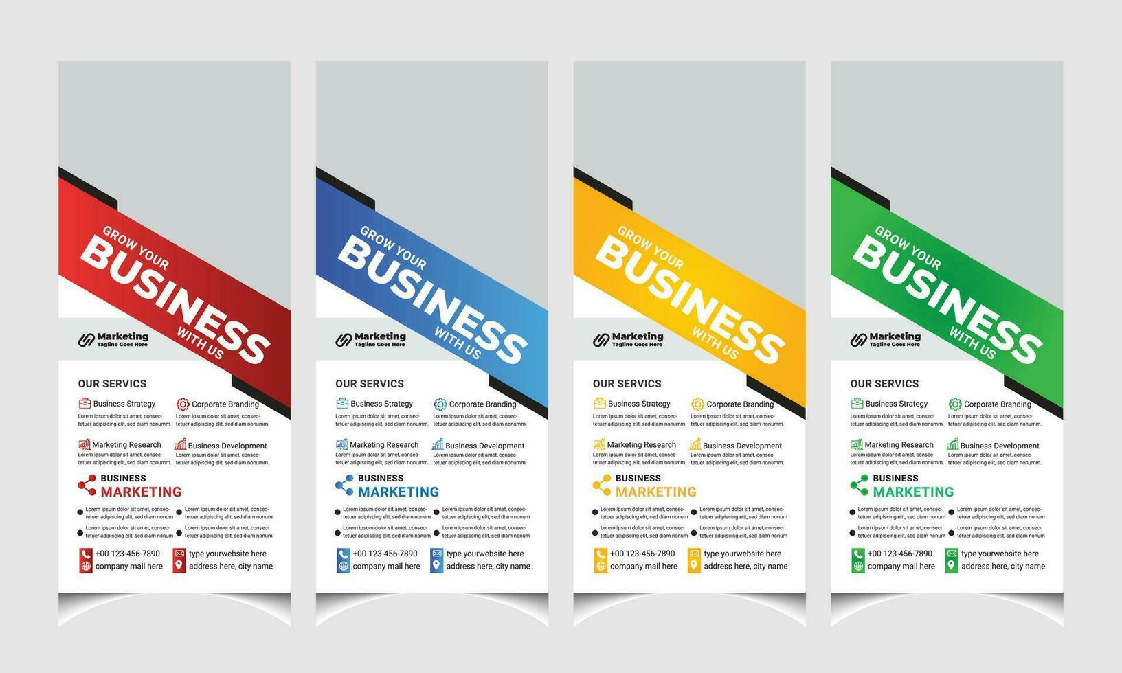 Corporate business marketing roll up banner template or Standee X banner template design. Vertical stand banner template. vector