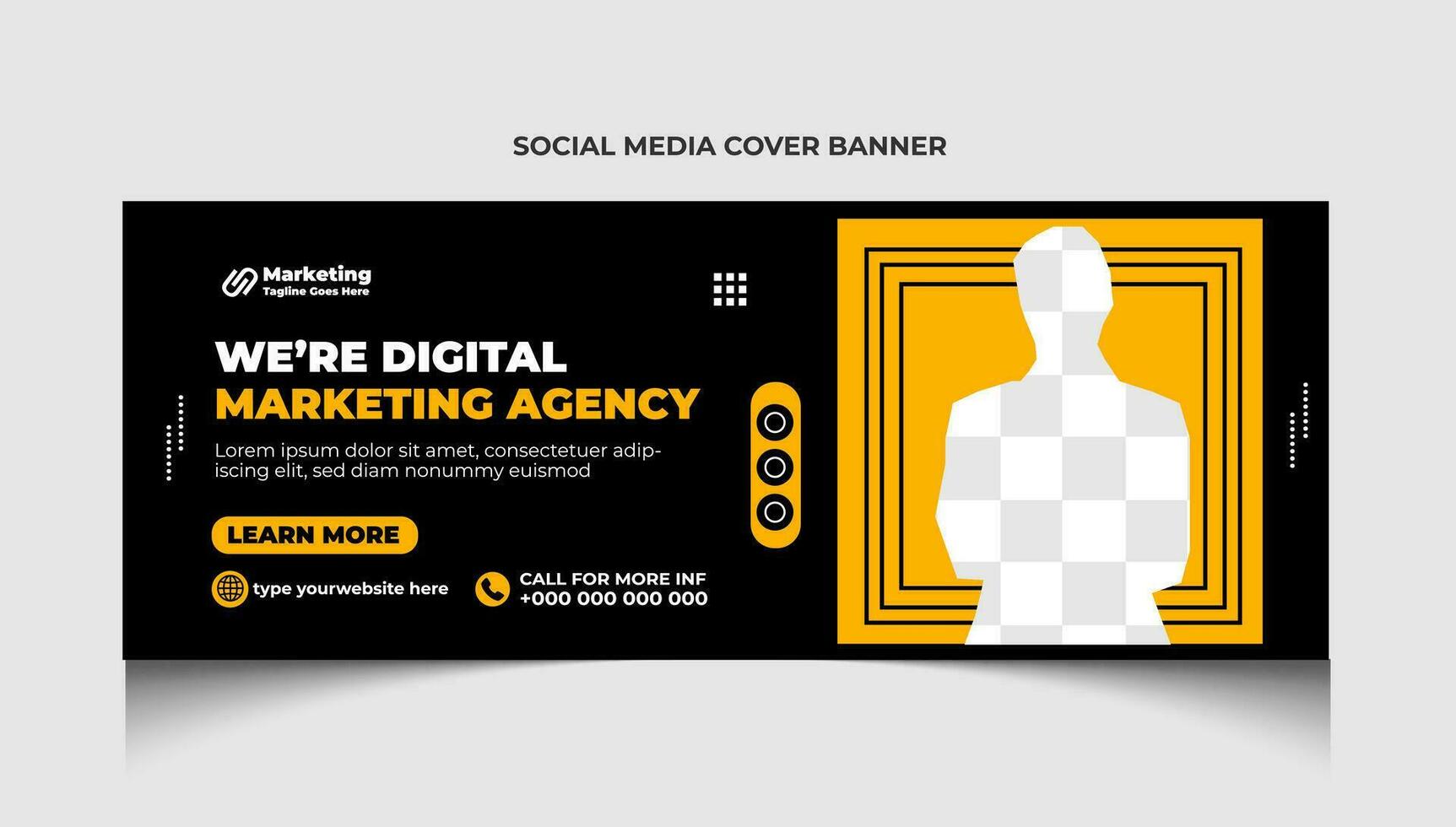Corporate business marketing social media facebook cover template and web banner template design. vector