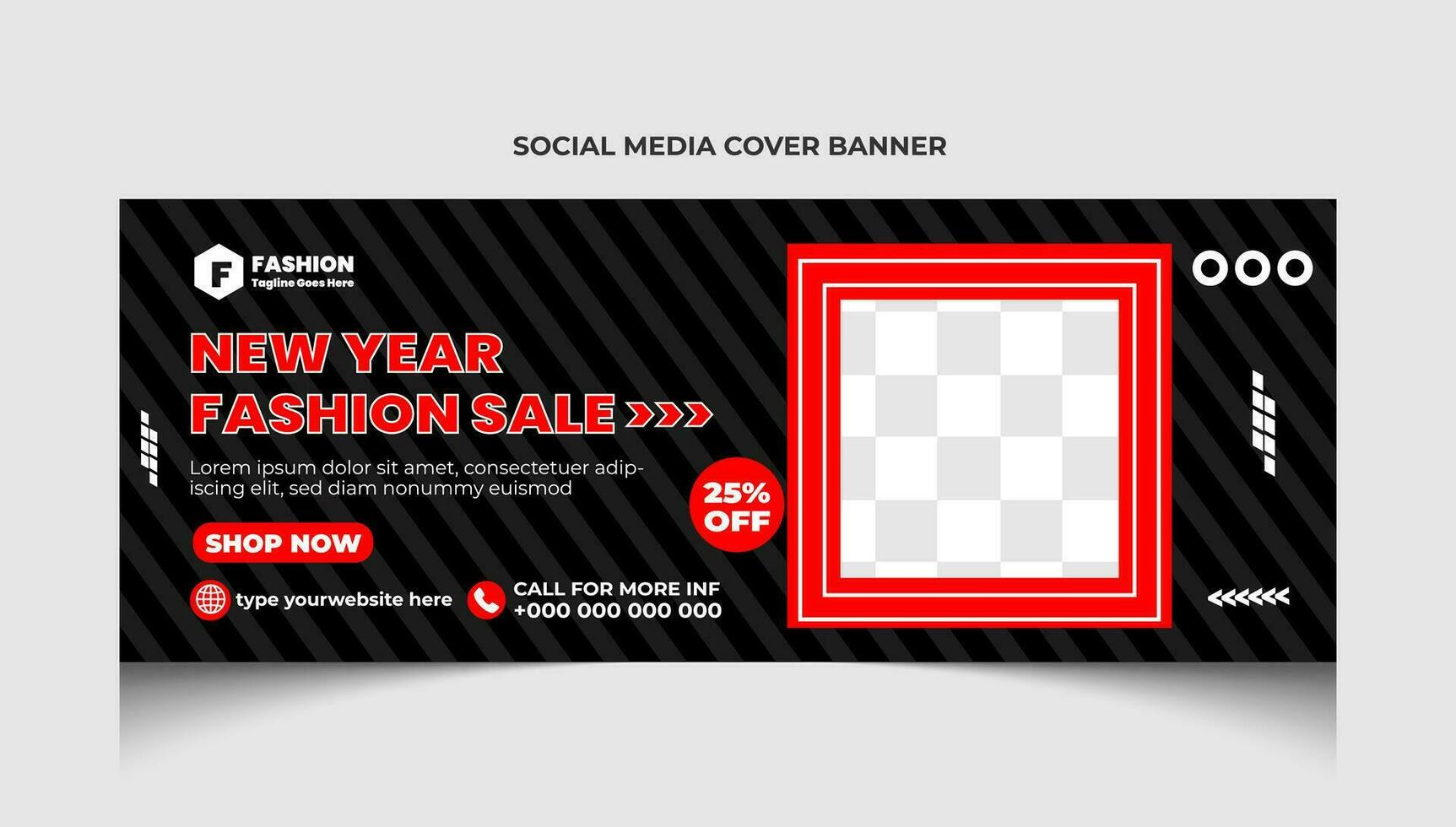 Fashion sale social media facebook cover template design and fashion sale timeline web banner template design. vector