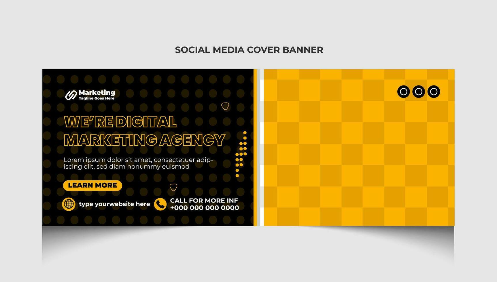 Corporate business marketing social media facebook cover template and web banner template design. vector