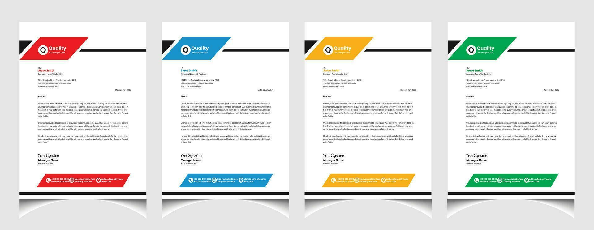 Creative business letterhead template design with a4 size. Modern letterhead layout. vector