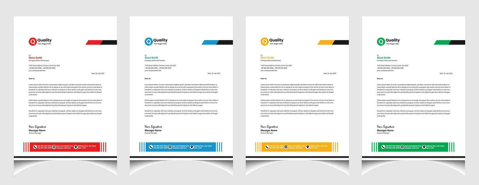 Creative business letterhead template design with a4 size. Modern letterhead layout. vector