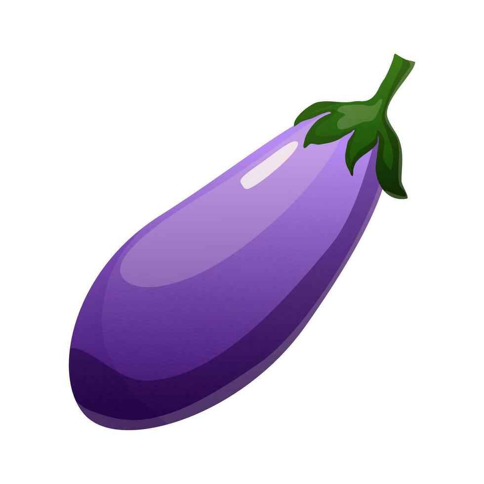 vector flat illustration of eggplant