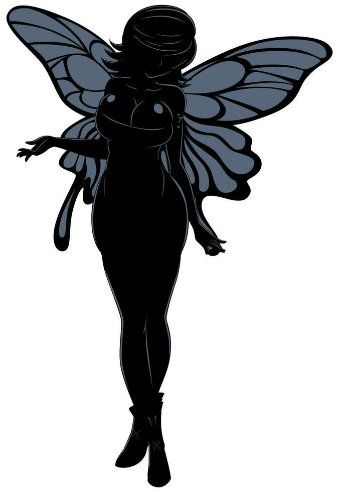 Fairy Silhouette Anime vector