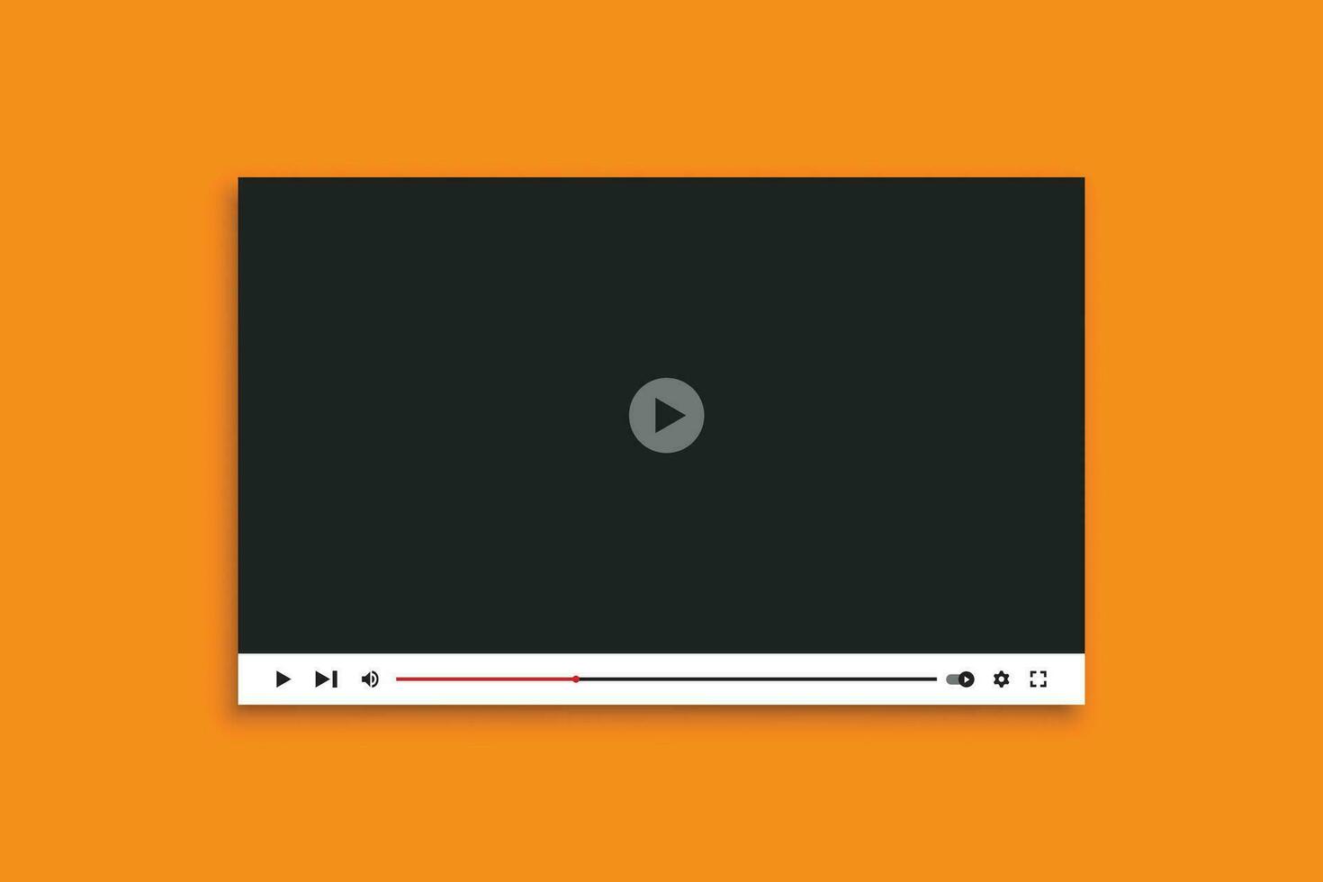 vídeo jugador interfaz, vídeo jugador ui vector