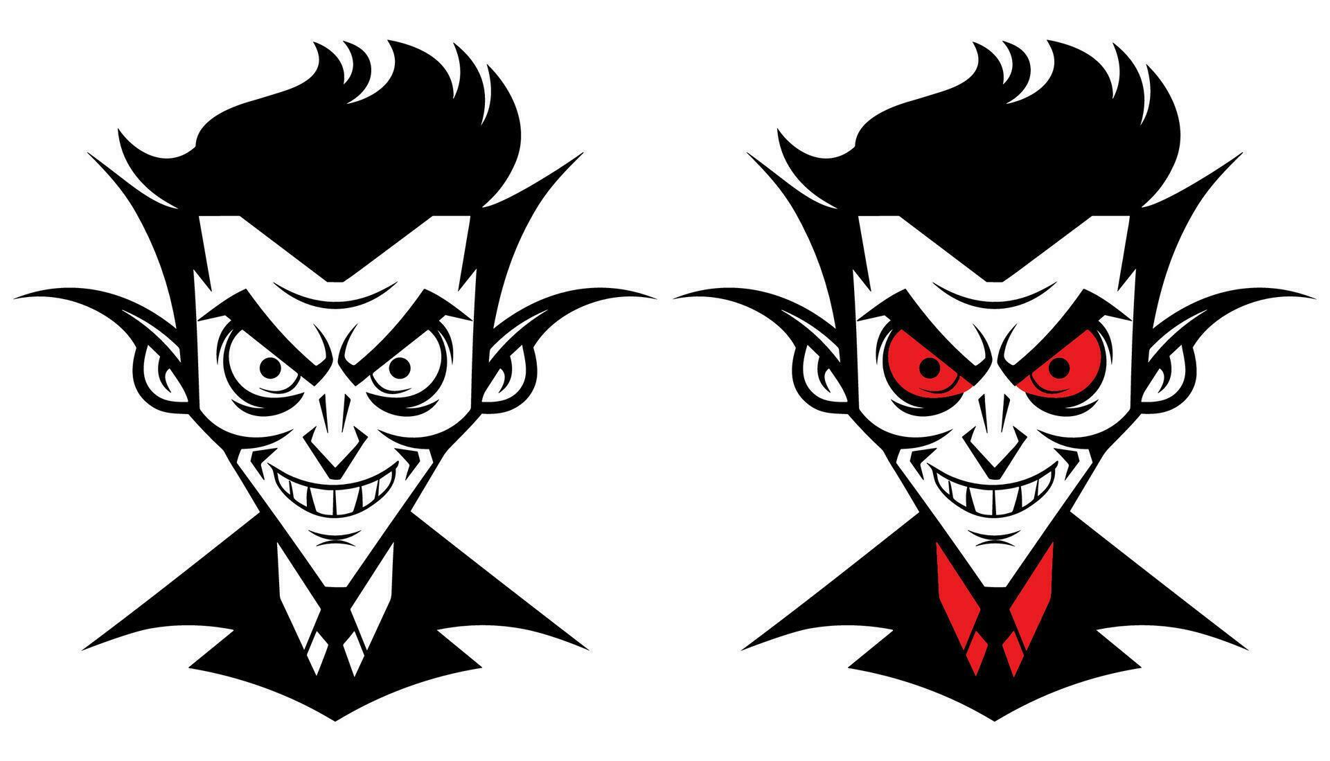 Vampire Portrait Black and White 25876313 Vector Art at Vecteezy