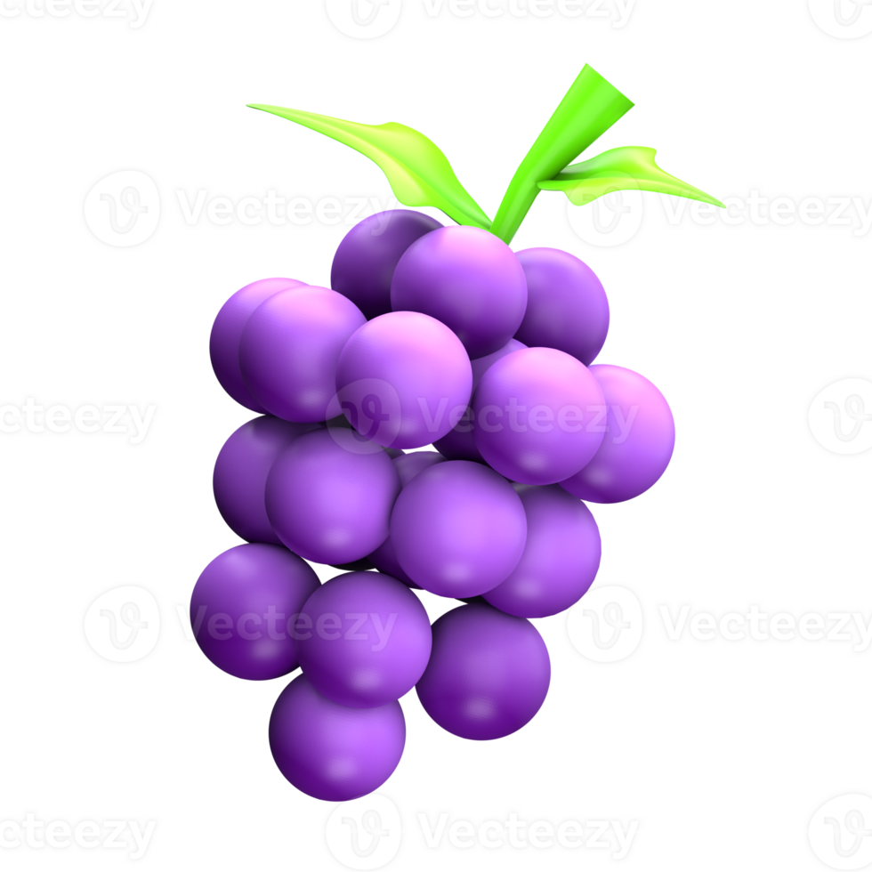 Grapes 3D illustration png