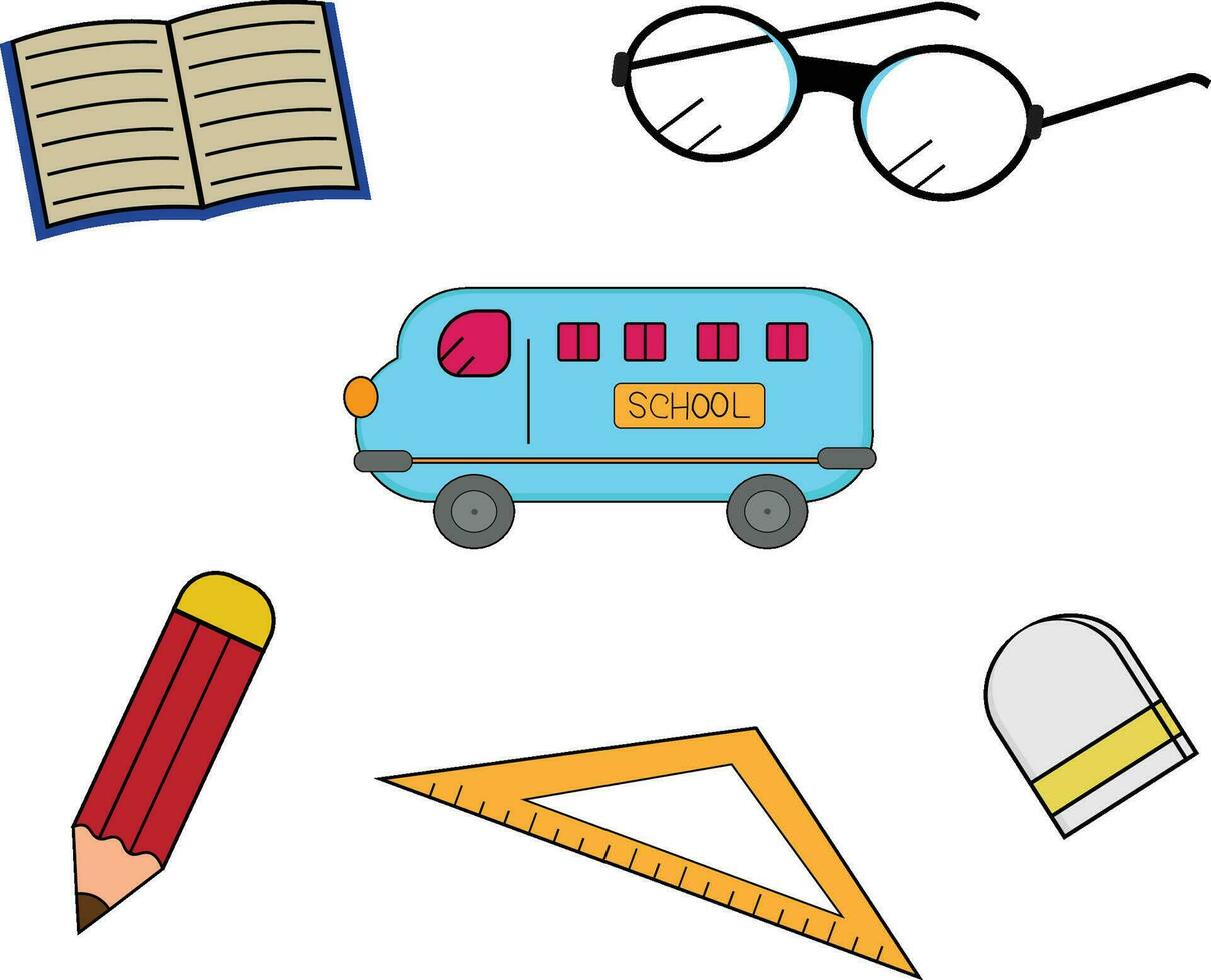 Back To School Clipart Design vector