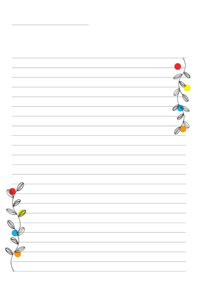 Cute Notebook Page vector