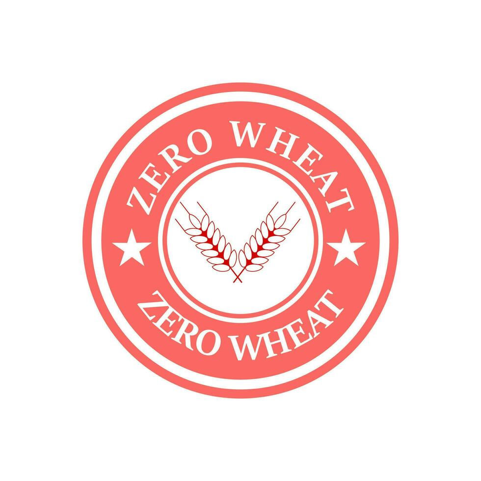 Zero wheat logo design template illustration. this is suiatble product label vector