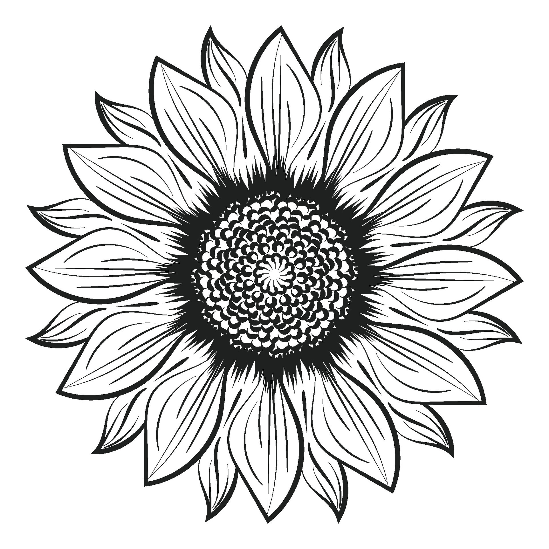 Sunflower Drawing Vector Art, Icons, and Graphics for Free Download