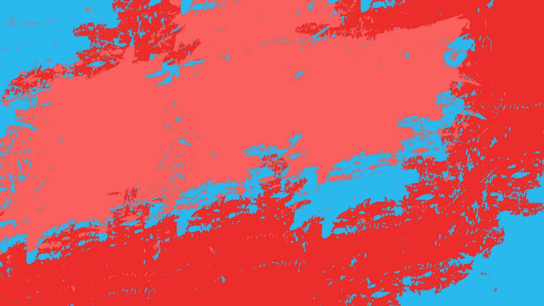 Abstract Bright Blue Red Paint Grunge Texture Background vector