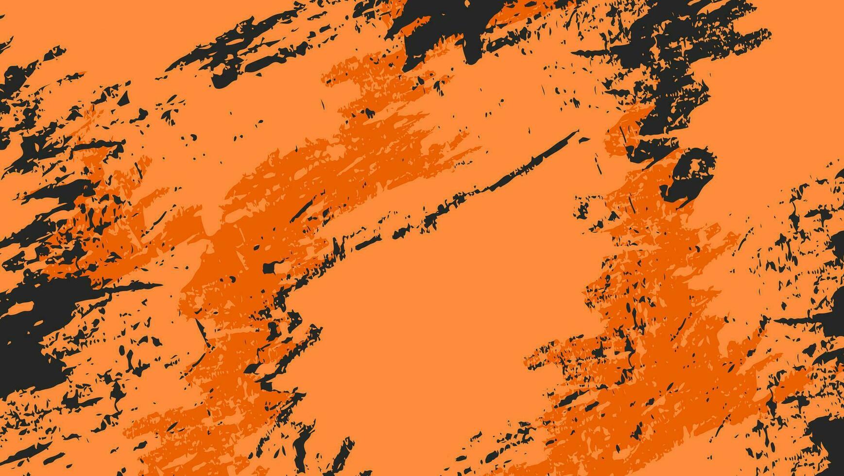 Abstract Orange Grunge Rough Texture In Black Background vector