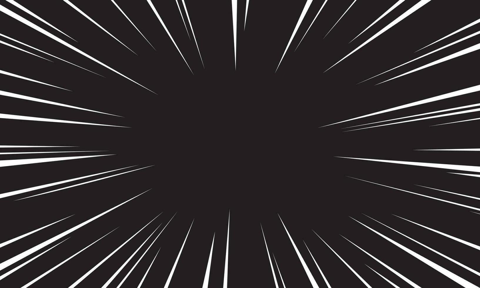 Comic zoom motion lines background with flash explosion rays effect texture vector