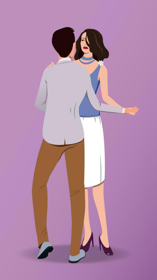 Boy and girl dance. Vector. vector