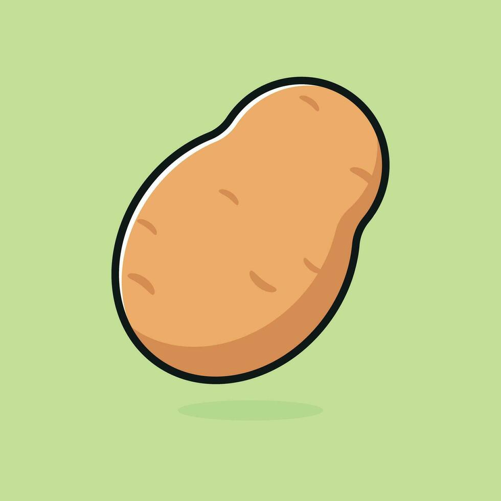 vector potato vegetable cartoon vector illustration food nature icon concept