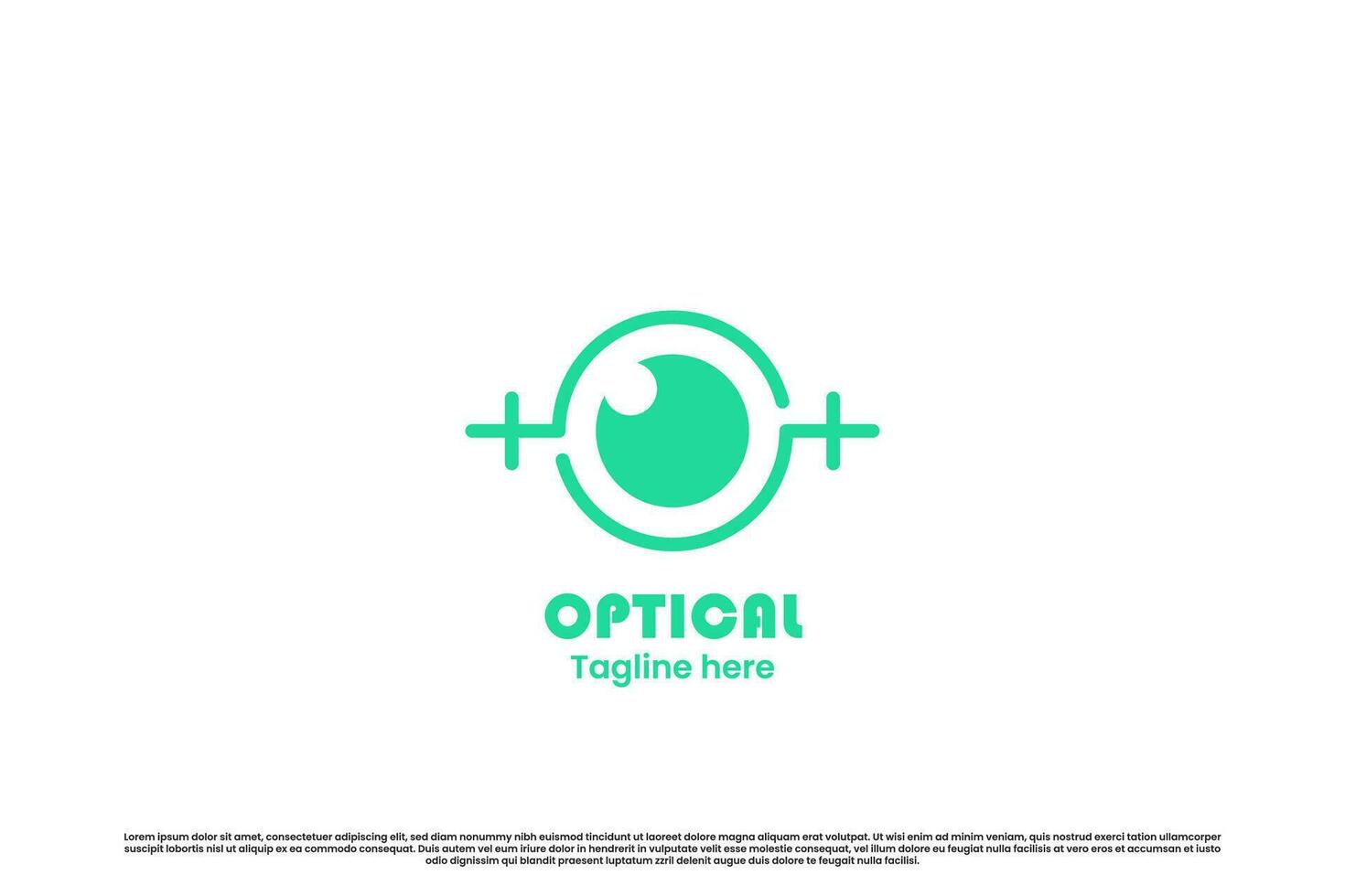 Eye health logo design illustration. Simple flat eye silhouette minimalistic line art. Optical hospital clinic corneal retina design, nurse doctor. Fit for medical health company web app icon. vector