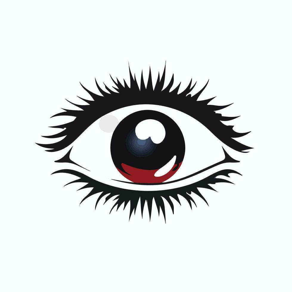 ojo vector ilustración. ojos icono personaje. hermoso ojos ilustración