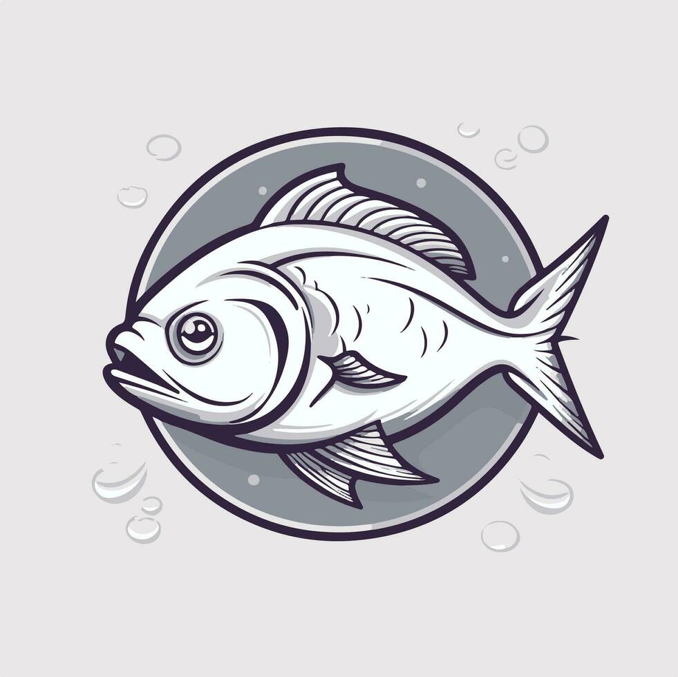 salmón pescado icono ilustración. Fresco pescado Listo a cocinar. japonés comida icono. Mariscos restaurantes icono vector