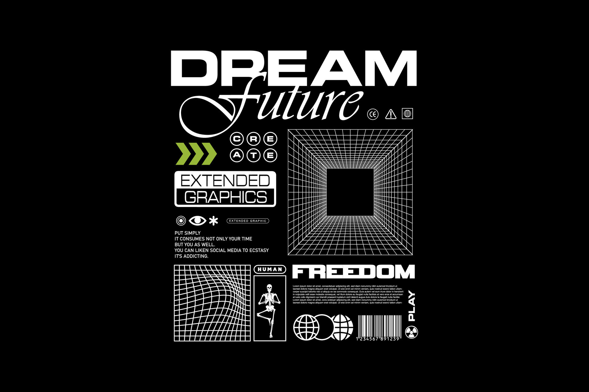 Streetwear Modern apparel graphic design vector tee 25877538 Vector Art