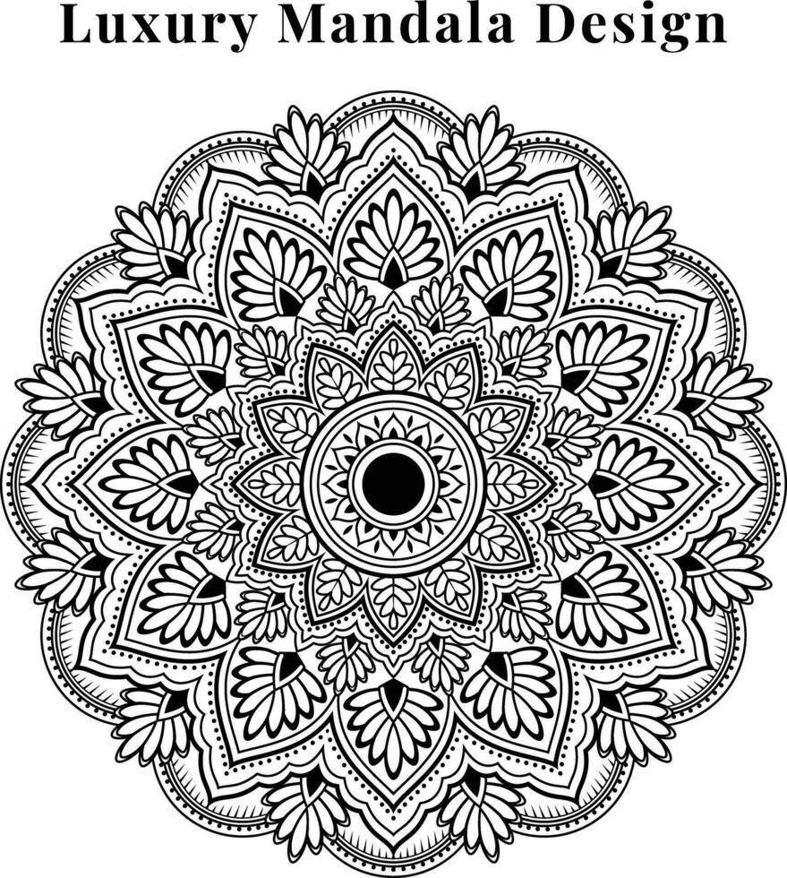 Luxury Ornamental Mandala Creative Design Template Background. vector