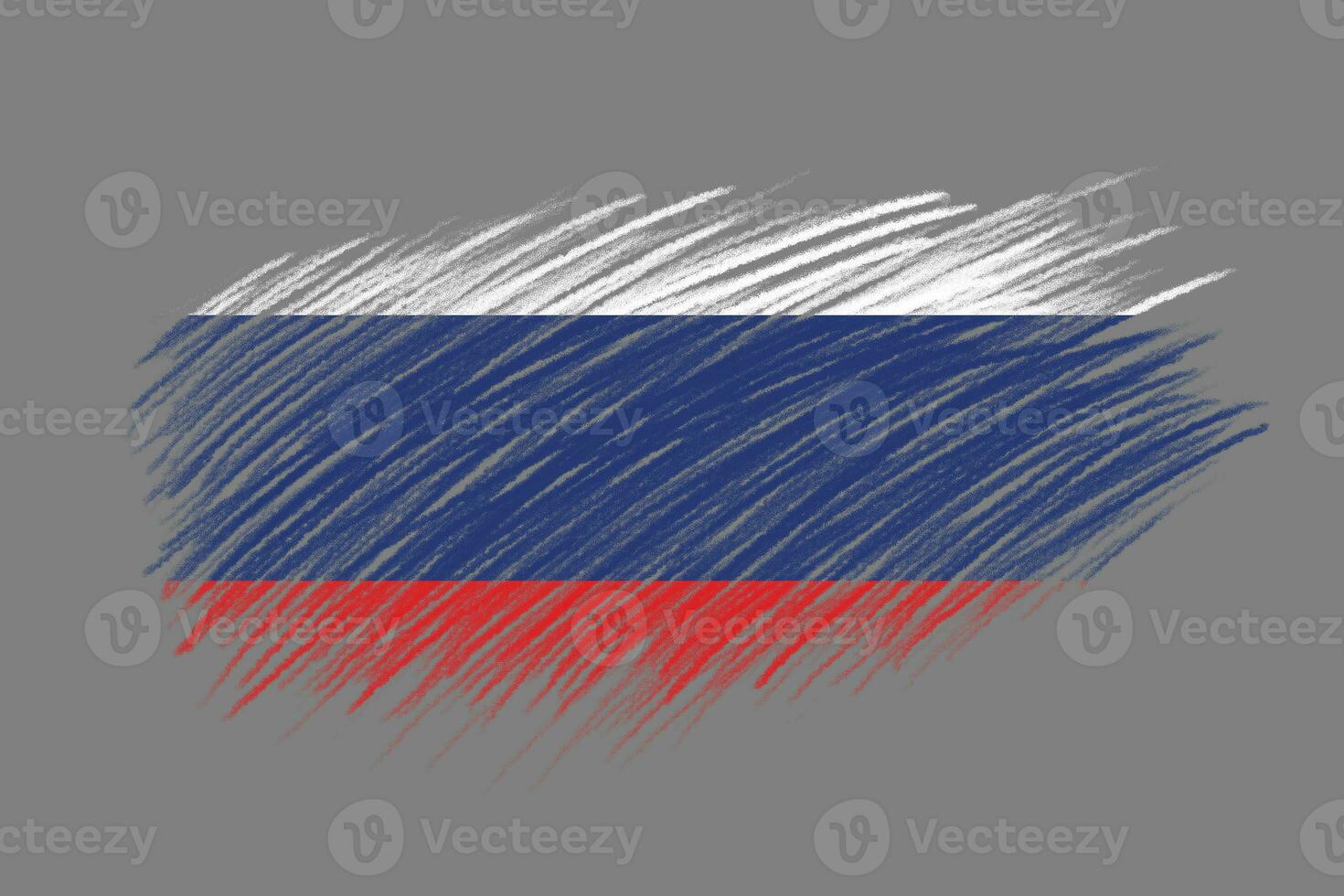 3d bandera de Rusia en Clásico estilo cepillo antecedentes. foto