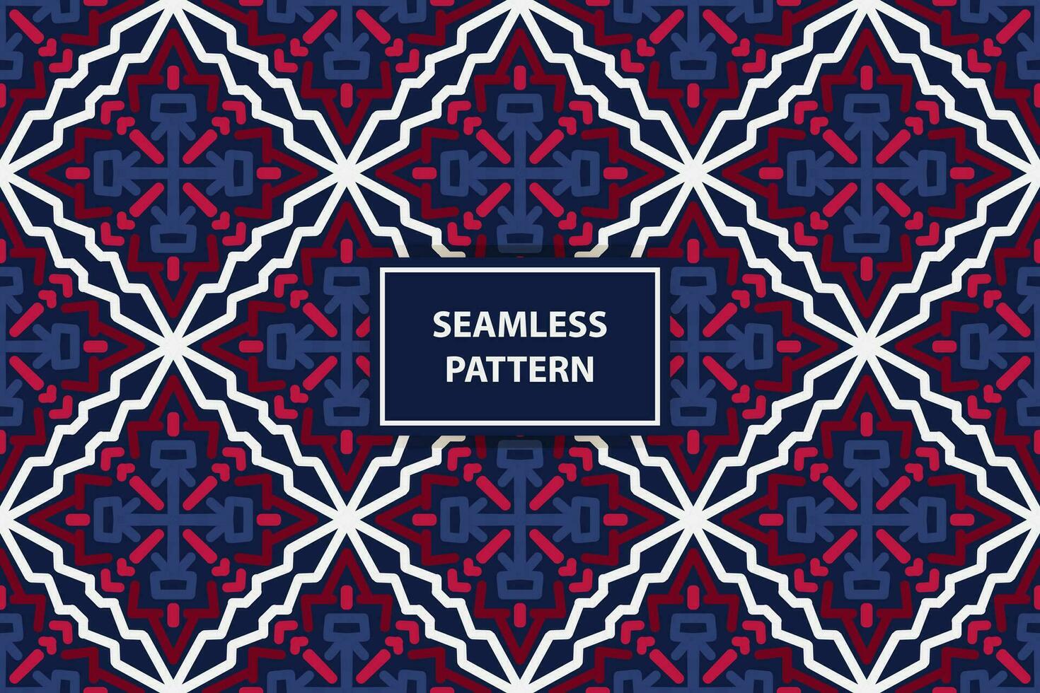 traditional Seamless Pattern, colored as USA Flag. Vector Illustration of american Background for Celebration Holiday American President Day, memorial day